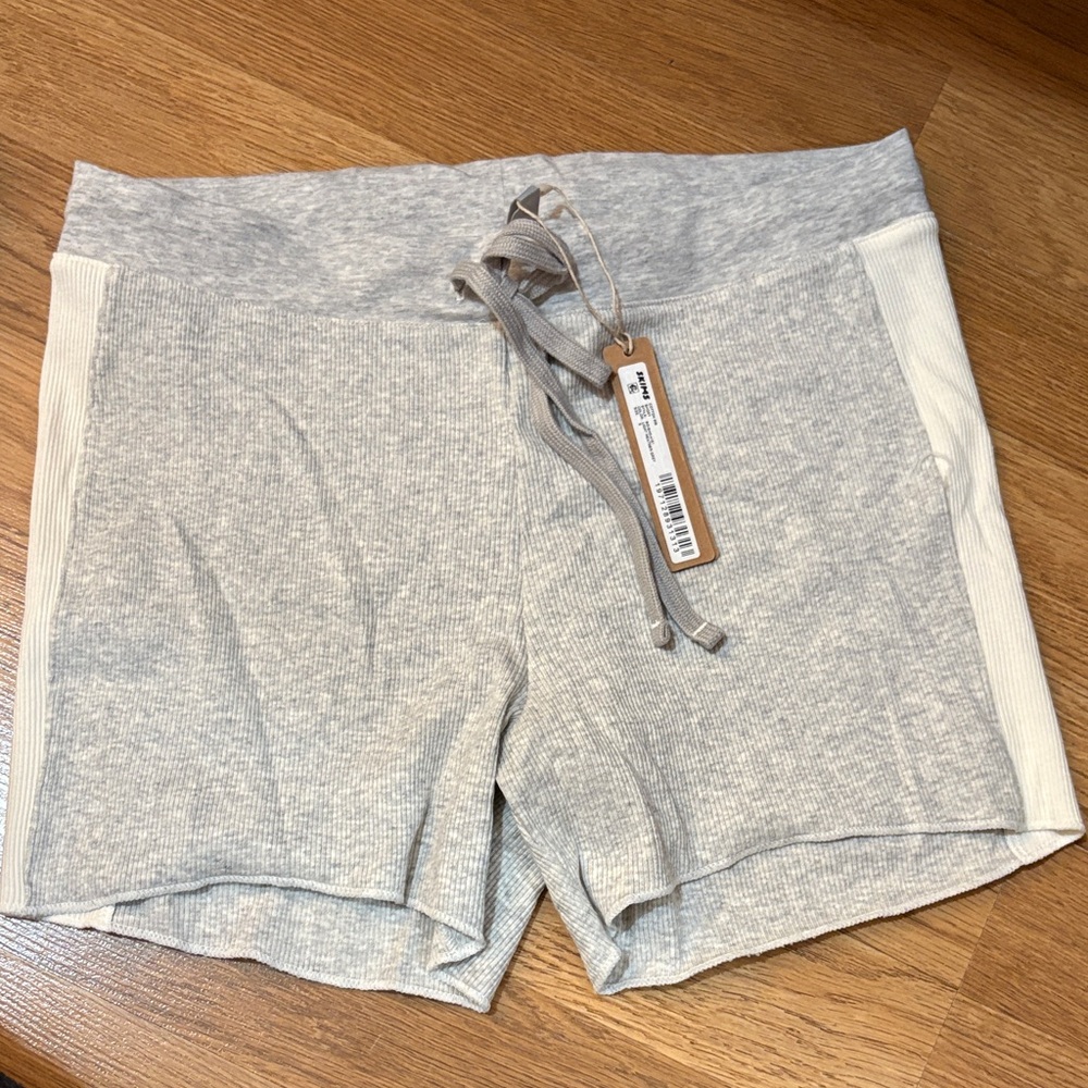 SKIMS Light Gray cotton rib shorts